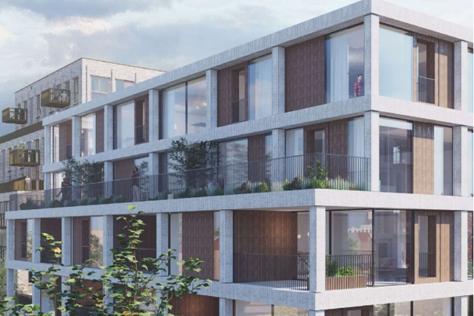 Project Weezenlanden in Zwolle: gevelbanden van staalframe met Buchtal-tegels 5