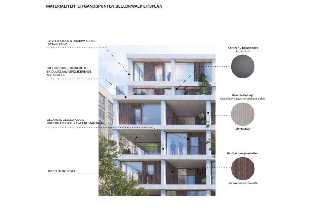 Project Weezenlanden in Zwolle: gevelbanden van staalframe met Buchtal-tegels 8