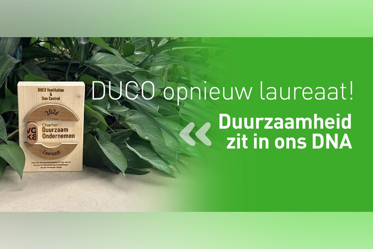 DUCO ontvangt opnieuw het VCDO-certificaat voor duurzaam ondernemen in 2026 1